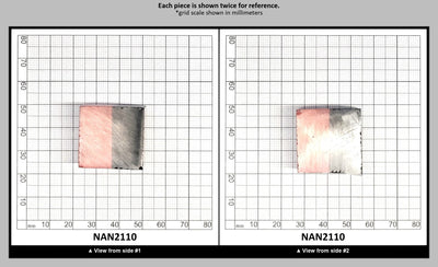 Nanosital Simulated Bi-Color Lab Created Faceting Rough for Gem Cutting - Grey-Pink - Various Sizes : NAN2110