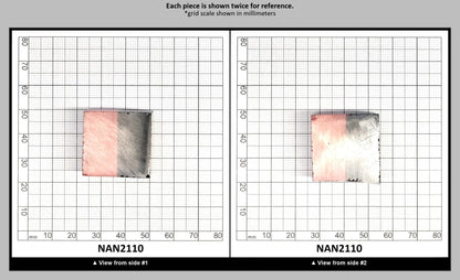 Nanosital Simulated Bi-Color Lab Created Faceting Rough for Gem Cutting - Grey-Pink - Various Sizes : NAN2110