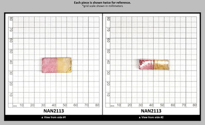 Nanosital Simulated Bi-Color Lab Created Faceting Rough for Gem Cutting - Kunzite-Intense Yellow - Various Sizes : NAN2113