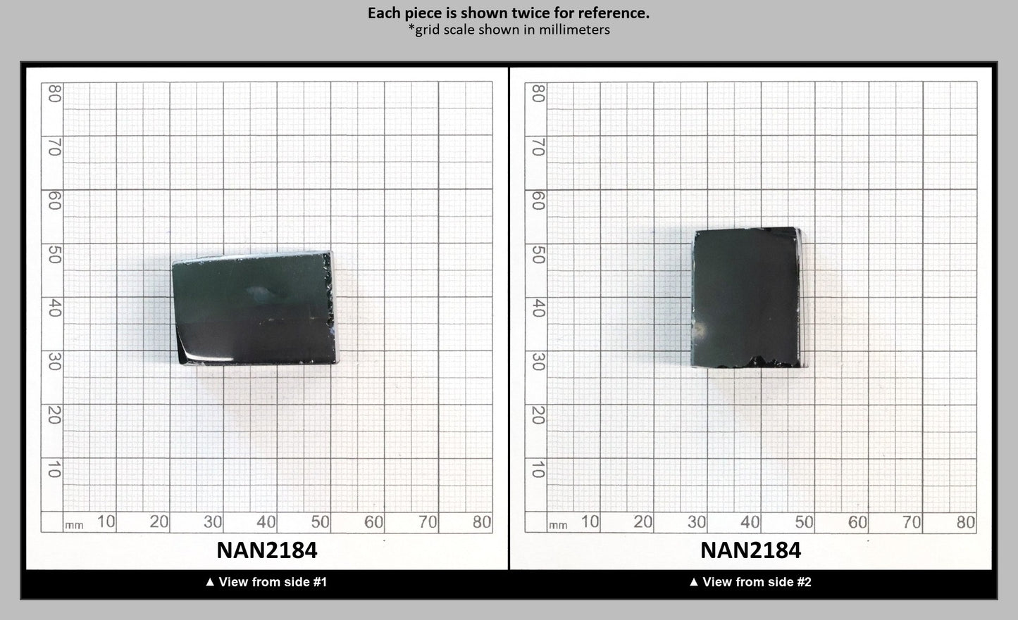 Nanosital Simulated Bi-Color Lab Created Faceting Rough for Gem Cutting - Dark Green-Very Dark Blue - Various Sizes : NAN2184