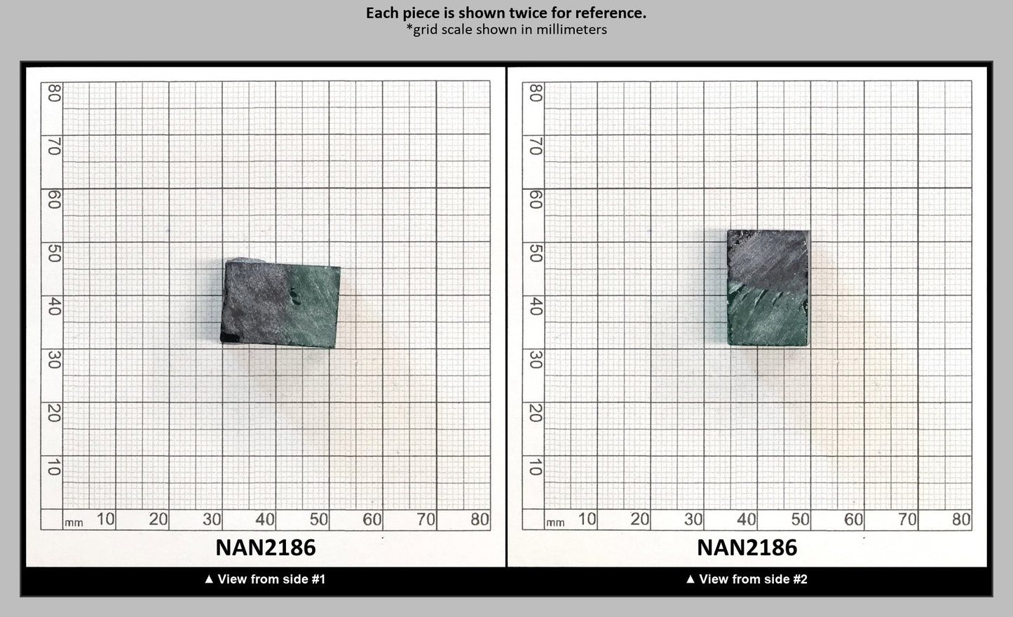 Nanosital Simulated Bi-Color Lab Created Faceting Rough for Gem Cutting - Dark Green-Very Dark Blue - Various Sizes : NAN2186