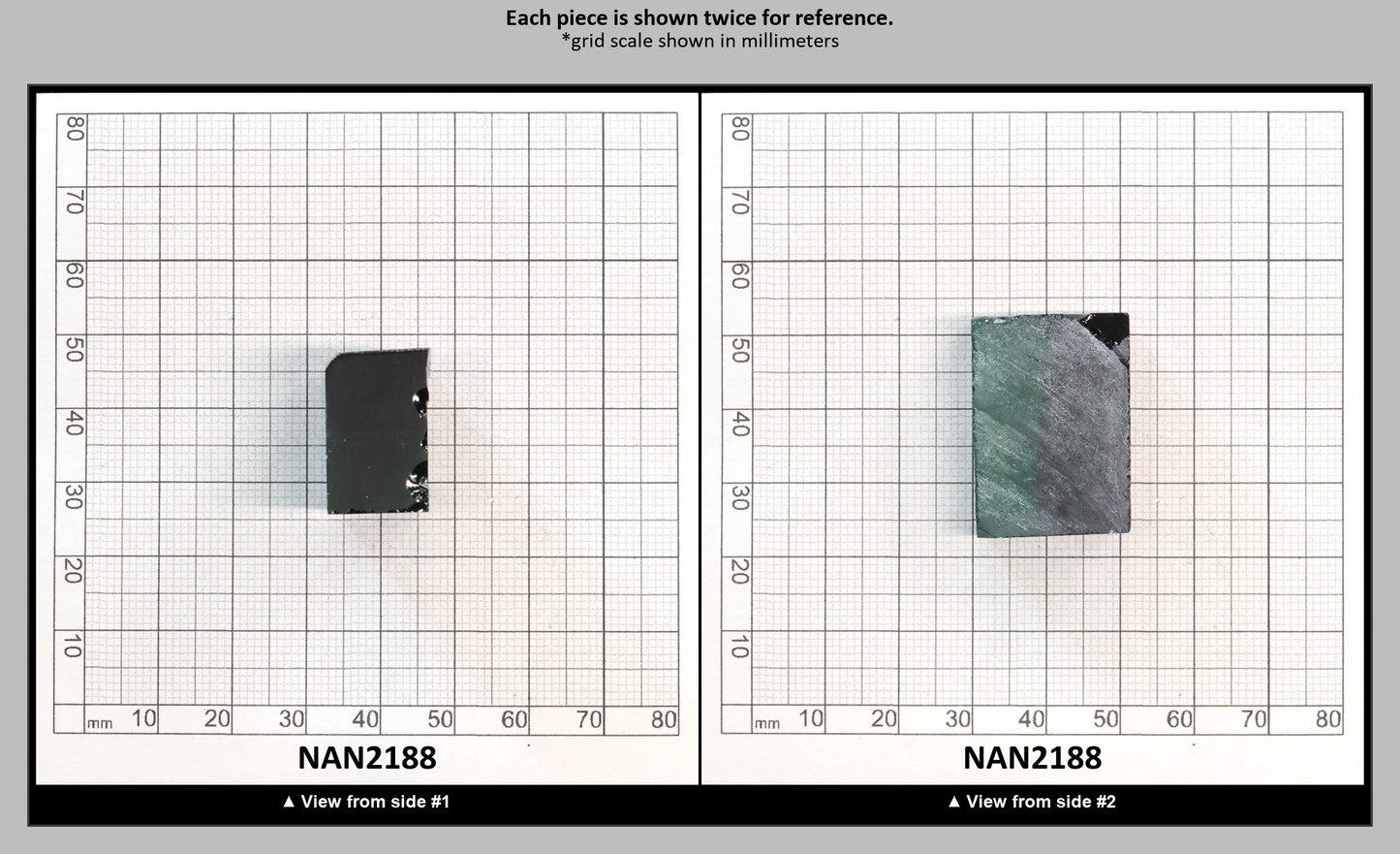 Nanosital Simulated Bi-Color Lab Created Faceting Rough for Gem Cutting - Dark Green-Very Dark Blue - Various Sizes : NAN2188