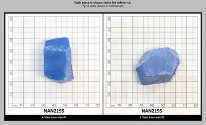 Nanosital Simulated Blue Opal Lab Created Faceting Rough for Gem Cutting - #003 - Various Sizes : NAN2195
