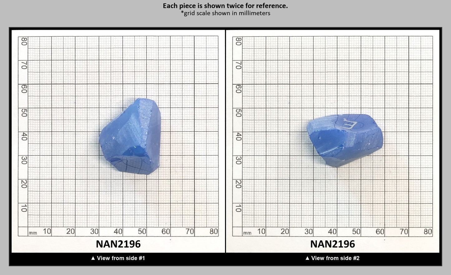 Nanosital Simulated Blue Opal Lab Created Faceting Rough for Gem Cutting - #003 - Various Sizes : NAN2196