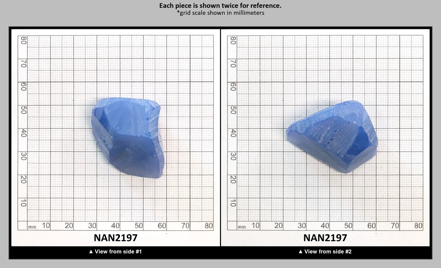 Nanosital Simulated Blue Opal Lab Created Faceting Rough for Gem Cutting - #003 - Various Sizes : NAN2197