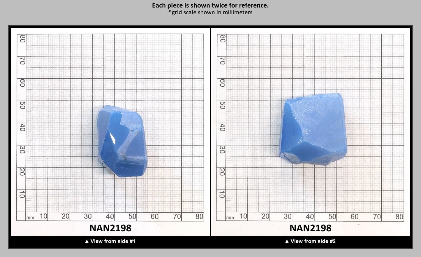 Nanosital Simulated Blue Opal Lab Created Faceting Rough for Gem Cutting - #003 - Various Sizes : NAN2198