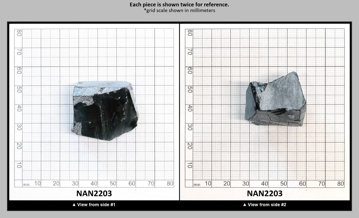 Nanosital Simulated Carbon Lab Created Faceting Rough for Gem Cutting - #A-4078 - Various Sizes : NAN2203