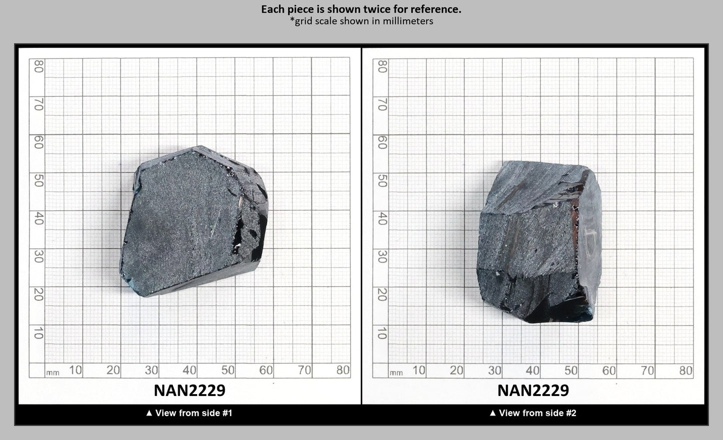 Nanosital Simulated Dark Arctic Blue Lab Created Faceting Rough for Gem Cutting - #C-206 - Various Sizes : NAN2229