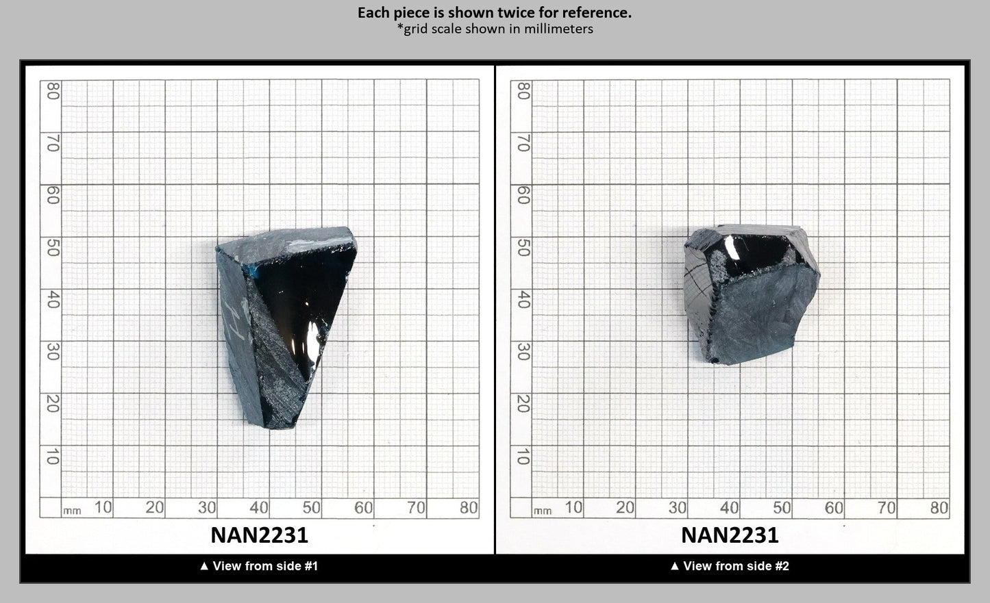 Nanosital Simulated Dark Arctic Blue Lab Created Faceting Rough for Gem Cutting - #C-206 - Various Sizes : NAN2231