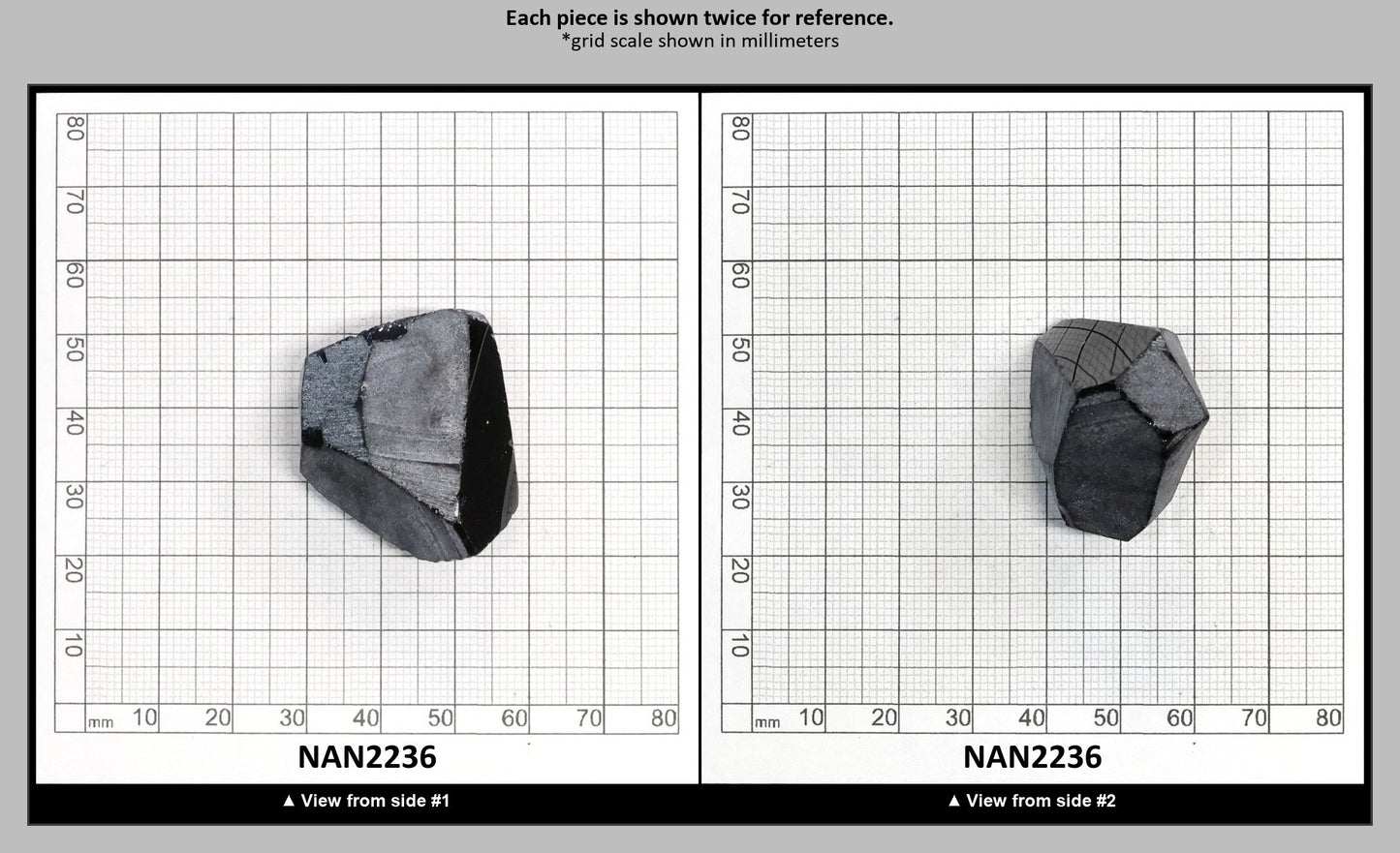 Nanosital Simulated Dark Ocean Grey Lab Created Faceting Rough for Gem Cutting - #A-756 - Various Sizes : NAN2236