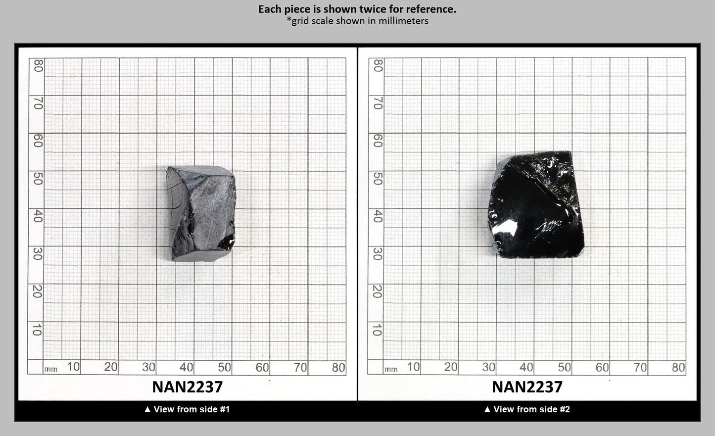 Nanosital Simulated Dark Ocean Grey Lab Created Faceting Rough for Gem Cutting - #A-756 - Various Sizes : NAN2237
