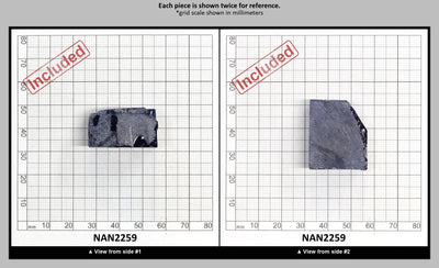 Nanosital Simulated Medium Blue Sapphire (Included)  Lab Created Faceting Rough for Gem Cutting - #Z-597 - Various Sizes : NAN2259