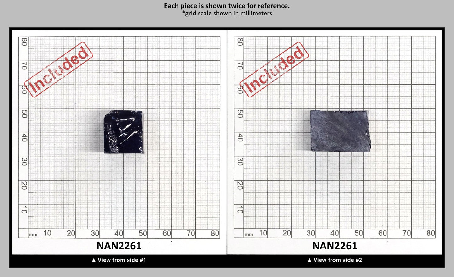 Nanosital Simulated Medium Blue Sapphire (Included)  Lab Created Faceting Rough for Gem Cutting - #Z-597 - Various Sizes : NAN2261