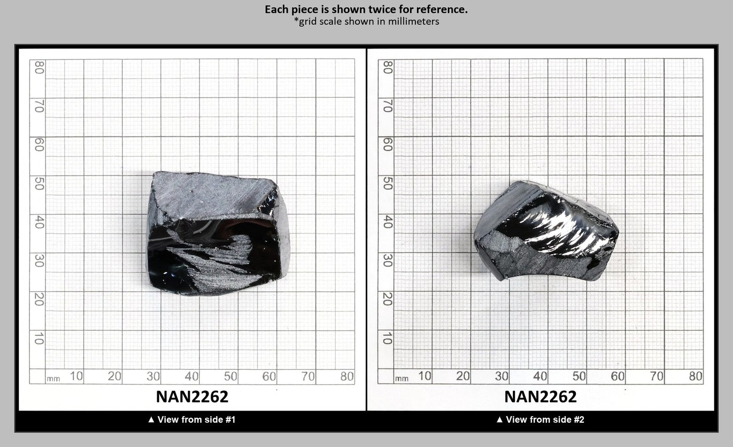 Nanosital Simulated Ocean Steel Lab Created Faceting Rough for Gem Cutting - #A-4016 - Various Sizes : NAN2262