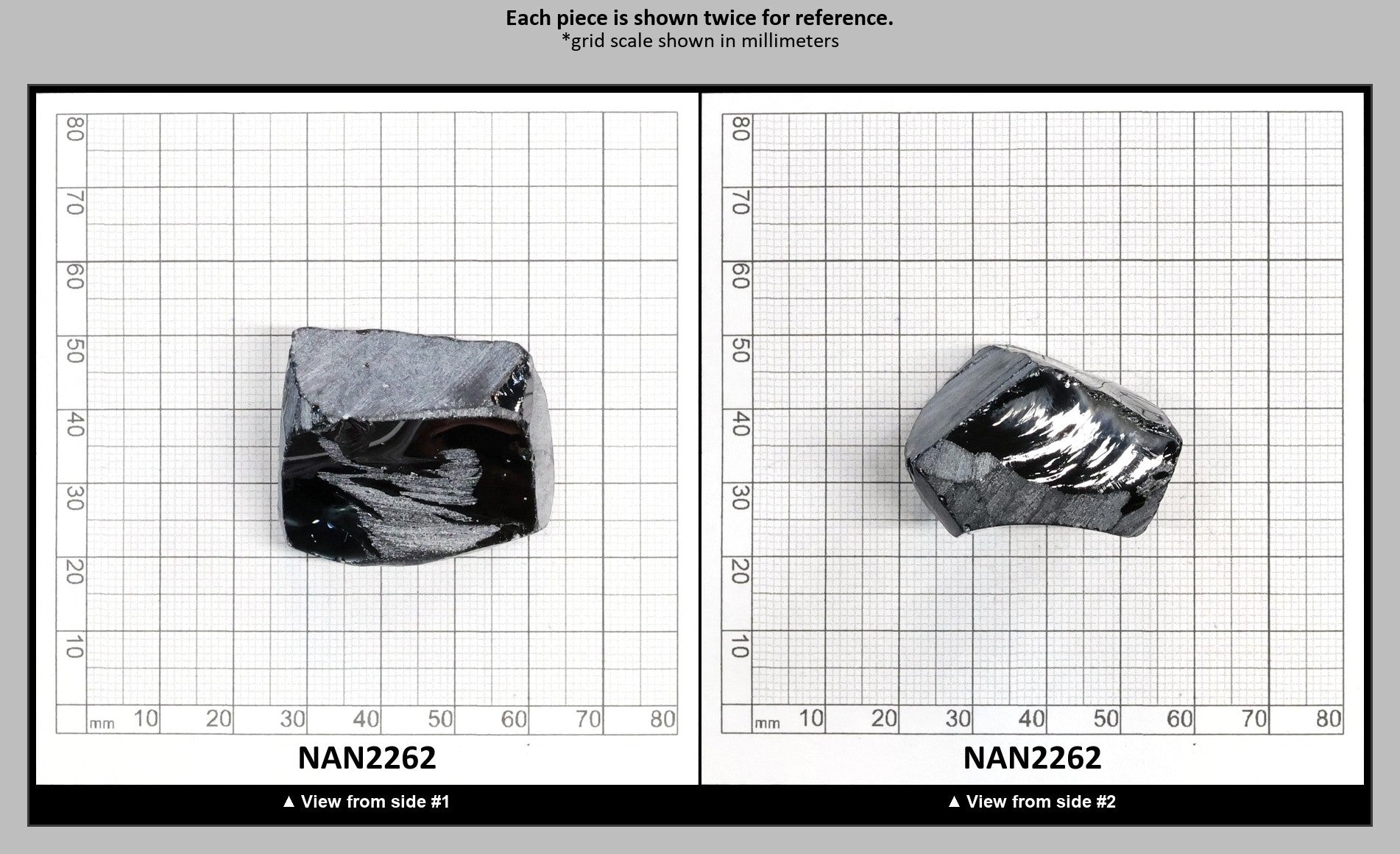 Nanosital Simulated Ocean Steel Lab Created Faceting Rough for Gem Cutting - #A-4016 - Various Sizes : NAN2262