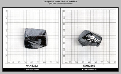 Nanosital Simulated Ocean Steel Lab Created Faceting Rough for Gem Cutting - #A-4016 - Various Sizes : NAN2262