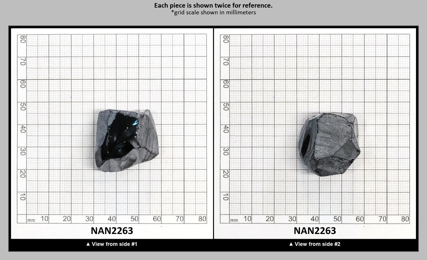 Nanosital Simulated Ocean Steel Lab Created Faceting Rough for Gem Cutting - #A-4016 - Various Sizes : NAN2263
