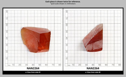 Nanosital Simulated Orange Lab Created Faceting Rough for Gem Cutting - #144 - Various Sizes : NAN2264