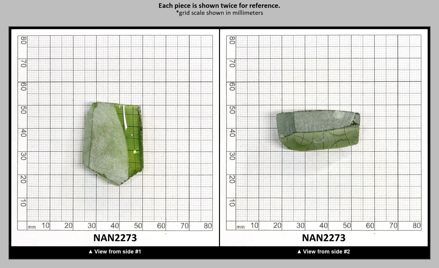 Nanosital Simulated Peridot Lab Created Faceting Rough for Gem Cutting - #14/2 - Various Sizes : NAN2273