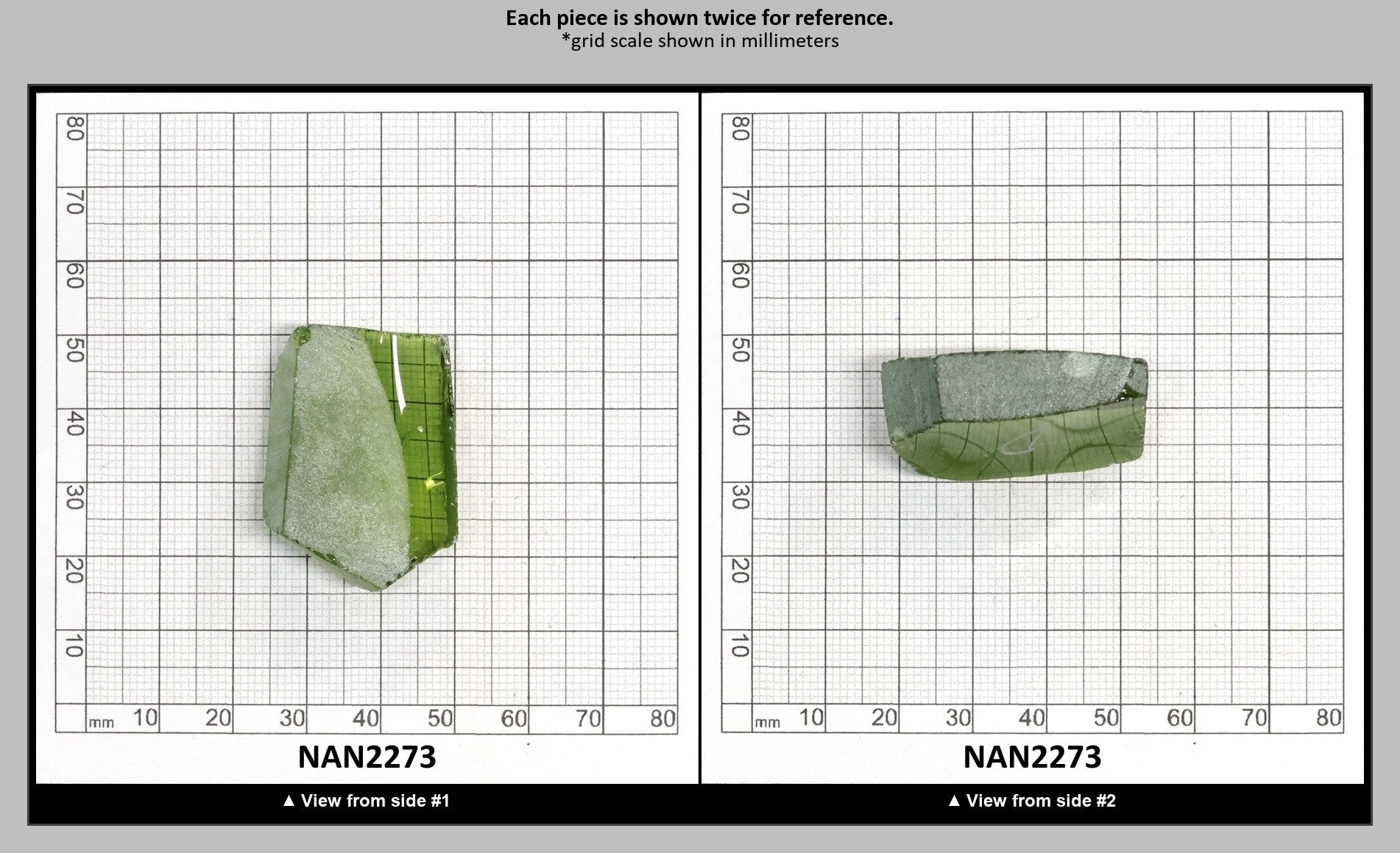 Nanosital Simulated Peridot Lab Created Faceting Rough for Gem Cutting - #14/2 - Various Sizes : NAN2273