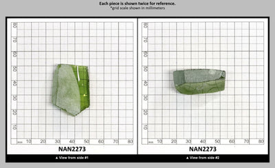 Nanosital Simulated Peridot Lab Created Faceting Rough for Gem Cutting - #14/2 - Various Sizes : NAN2273