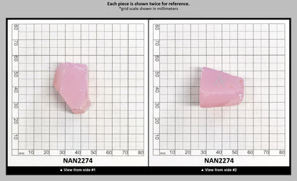 Nanosital Simulated Pink Opal Lab Created Faceting Rough for Gem Cutting - #002 - Various Sizes : NAN2274
