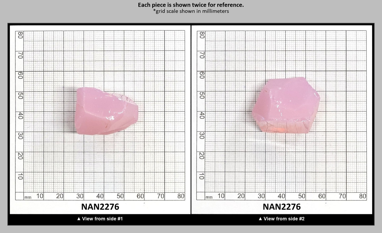Nanosital Simulated Pink Opal Lab Created Faceting Rough for Gem Cutting - #002 - Various Sizes : NAN2276