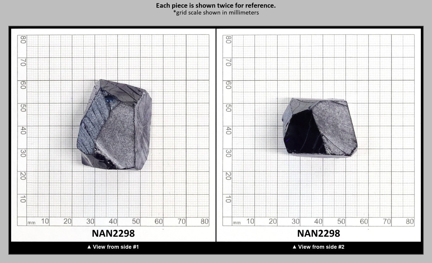 Nanosital Simulated Tanzanite Lab Created Faceting Rough for Gem Cutting - #124 - Various Sizes : NAN2298