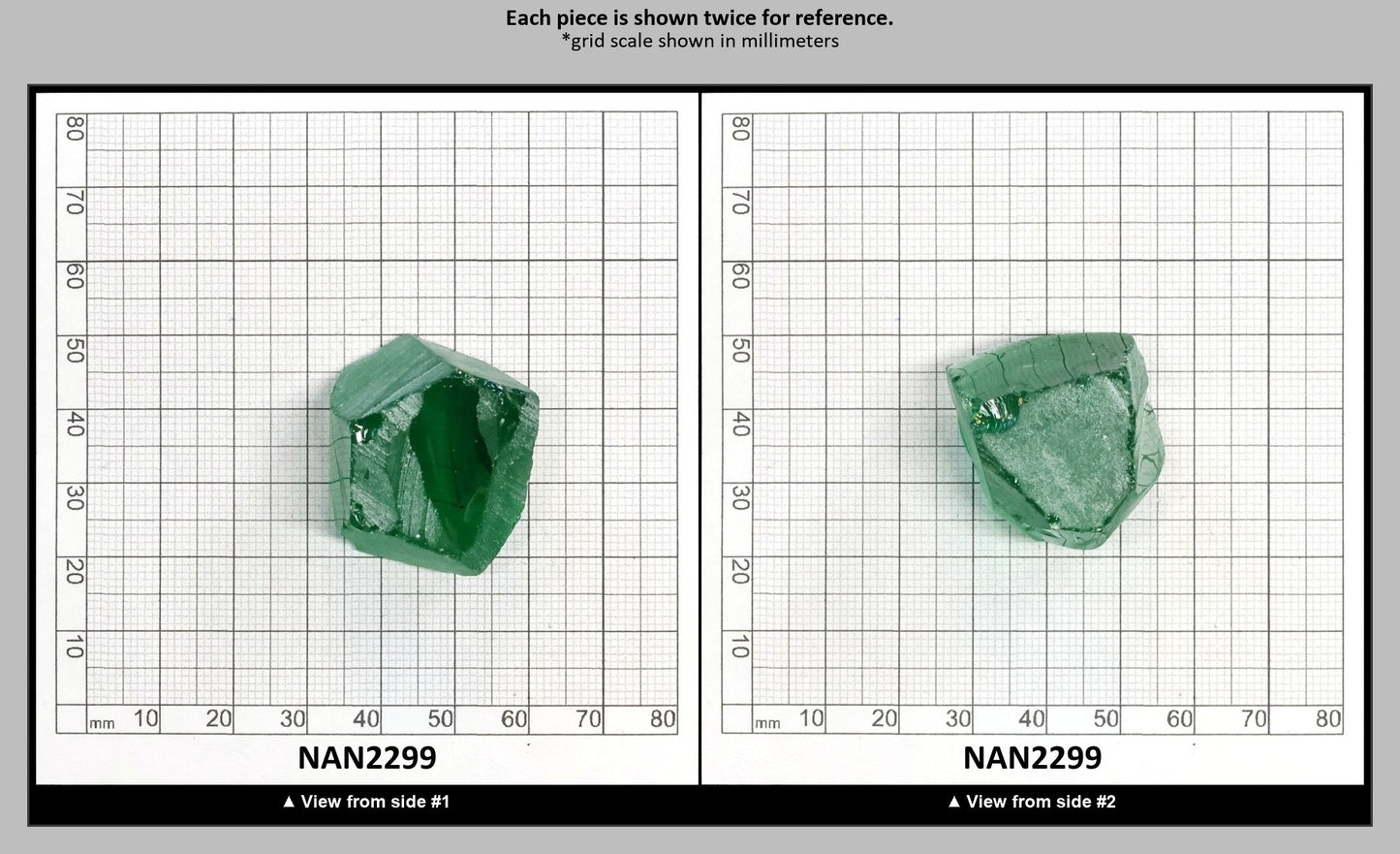 Nanosital Simulated Tsavorite Lab Created Faceting Rough for Gem Cutting - #A-3855 - Various Sizes : NAN2299