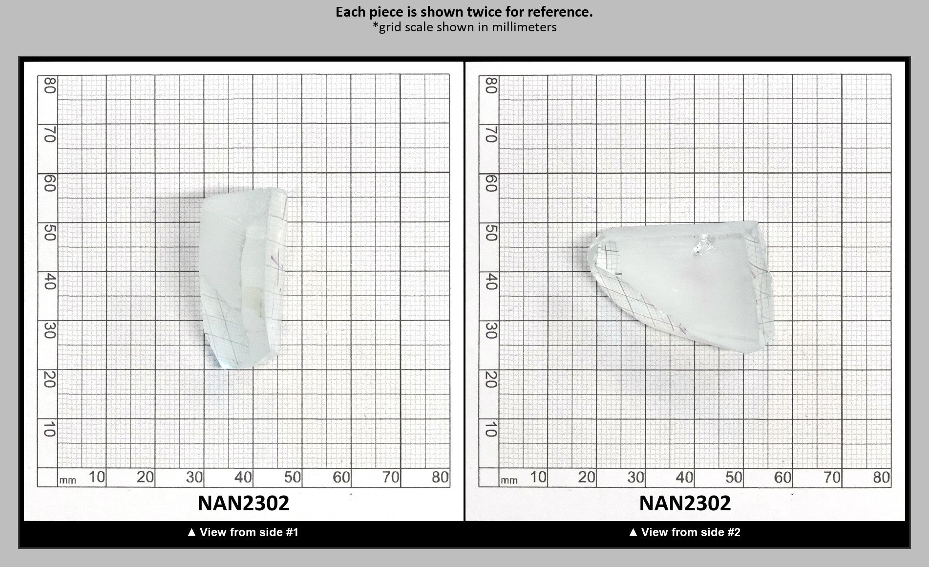 Nanosital Simulated White Topaz Lab Created Faceting Rough for Gem Cutting - #A-1345 - Various Sizes : NAN2302