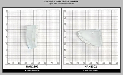 Nanosital Simulated White Topaz Lab Created Faceting Rough for Gem Cutting - #A-1345 - Various Sizes : NAN2302
