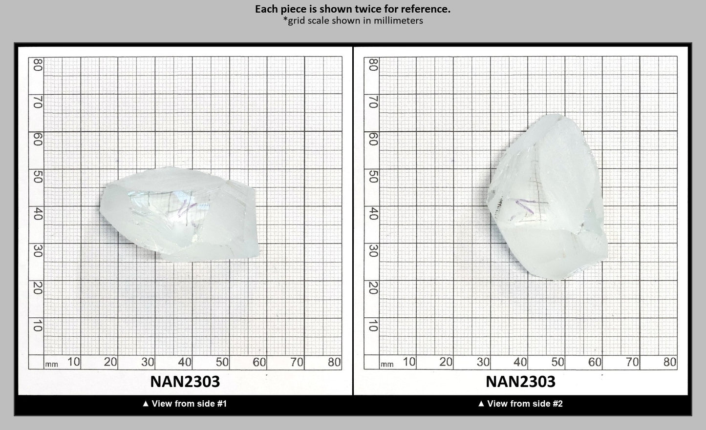 Nanosital Simulated White Topaz Lab Created Faceting Rough for Gem Cutting - #A-1345 - Various Sizes : NAN2303