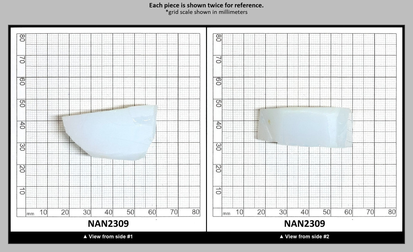 Nanosital Simulated White Opal Lab Created Faceting Rough for Gem Cutting - #001 - Various Sizes : NAN2309