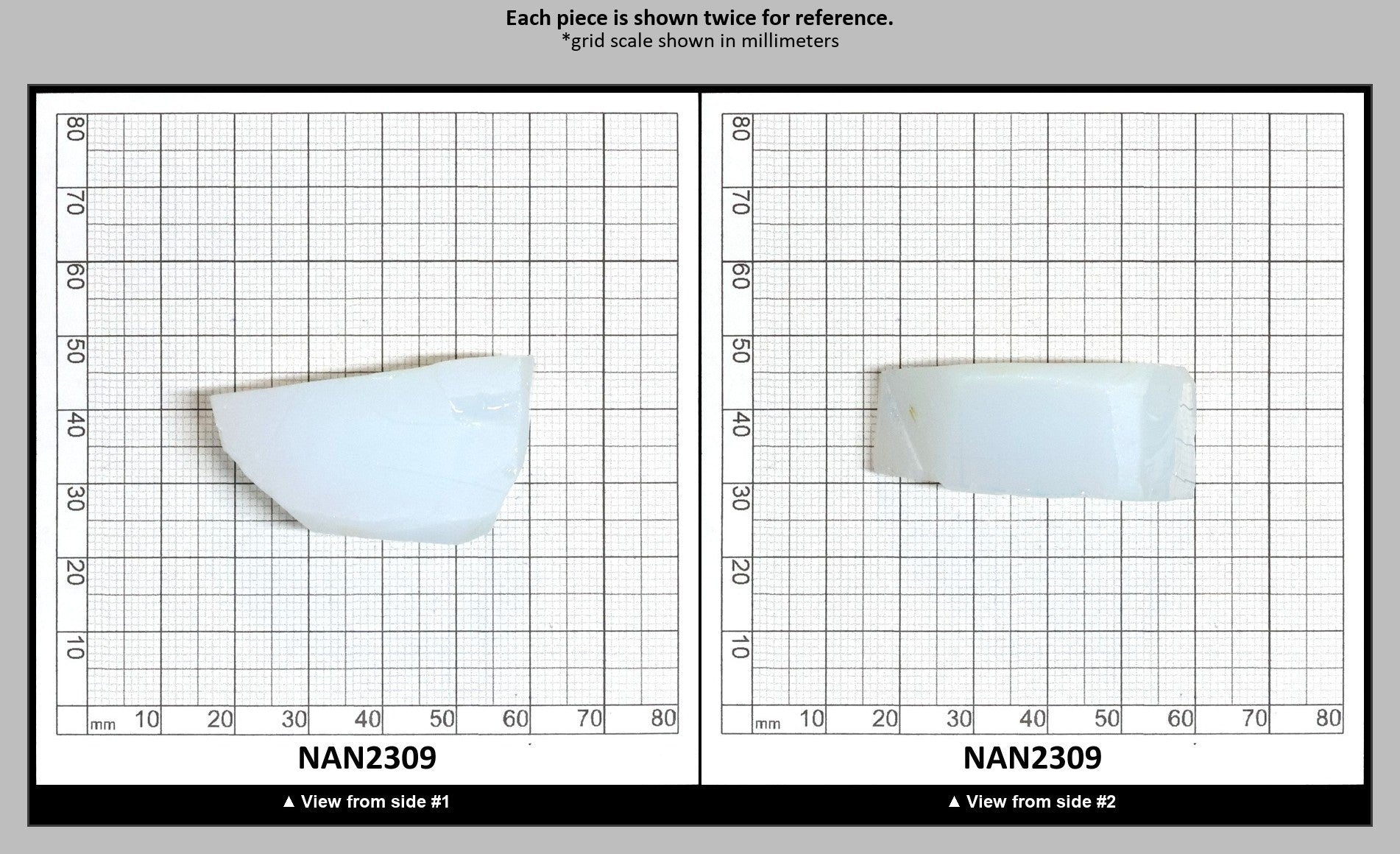 Nanosital Simulated White Opal Lab Created Faceting Rough for Gem Cutting - #001 - Various Sizes : NAN2309