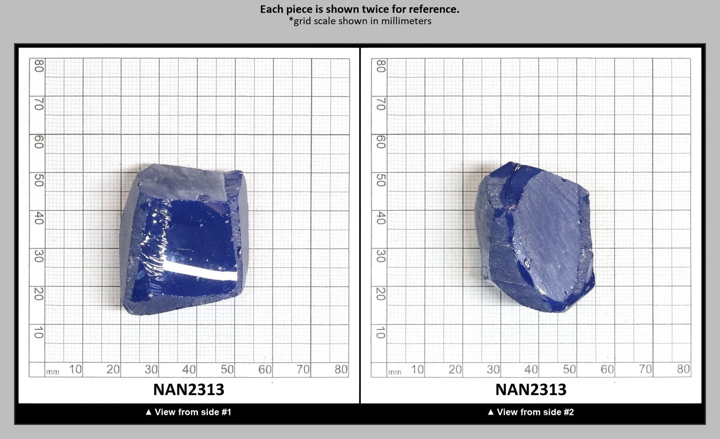 Nanosital Simulated Blue Opal Lab Created Faceting Rough for Gem Cutting - #003 - Various Sizes : NAN2313