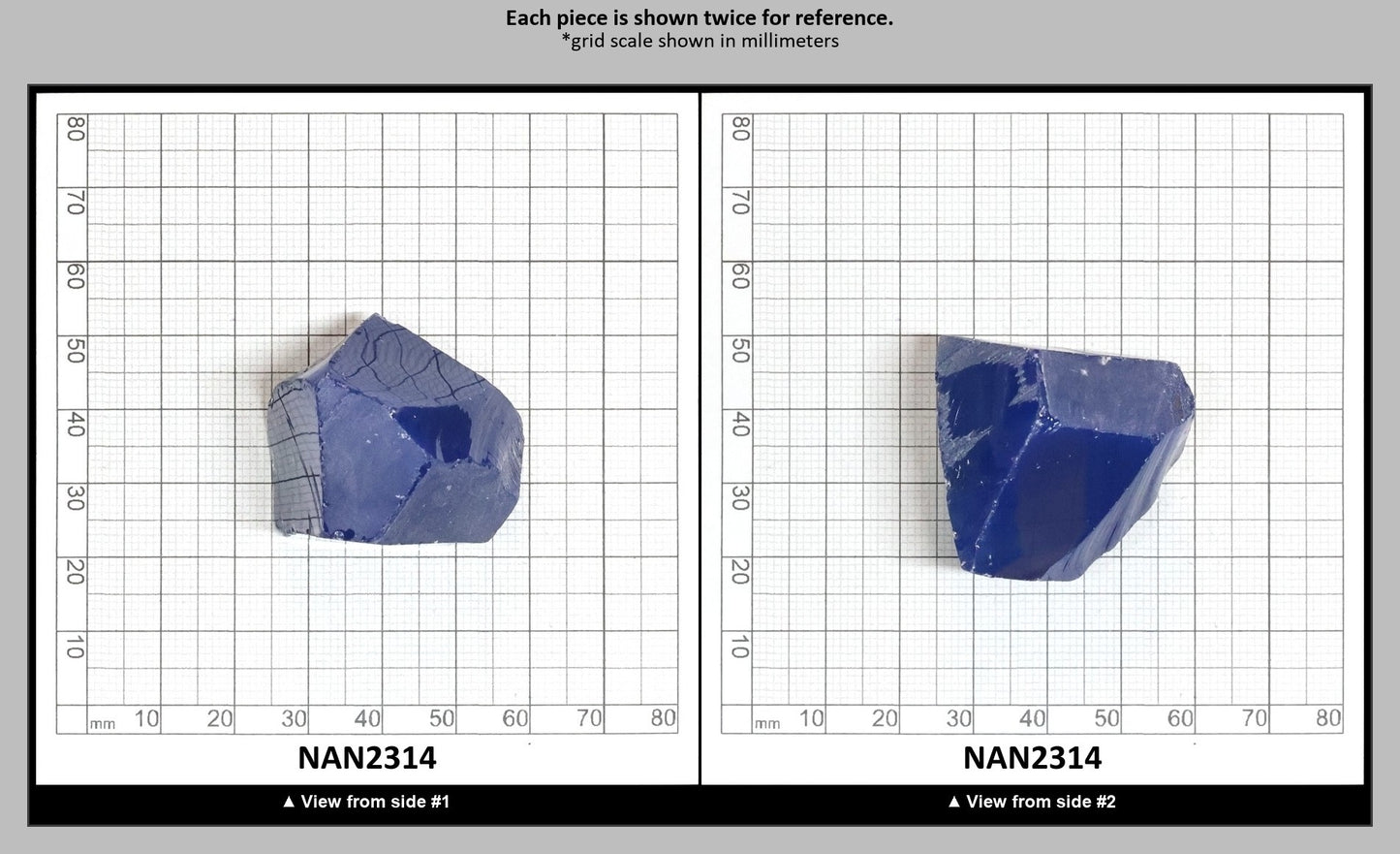Nanosital Simulated Blue Opal Lab Created Faceting Rough for Gem Cutting - #003 - Various Sizes : NAN2314