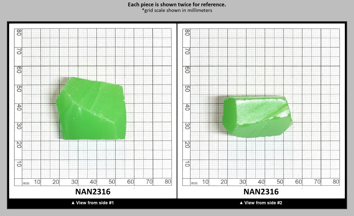 Nanosital Simulated Light Kryptonite Opal Lab Created Faceting Rough for Gem Cutting - #0011/1 - Various Sizes : NAN2316