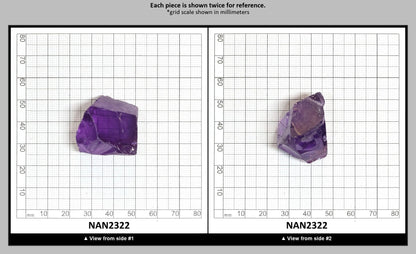 Nanosital Simulated Amethyst  Lab Created Faceting Rough for Gem Cutting - #131 - Various Sizes : NAN2322