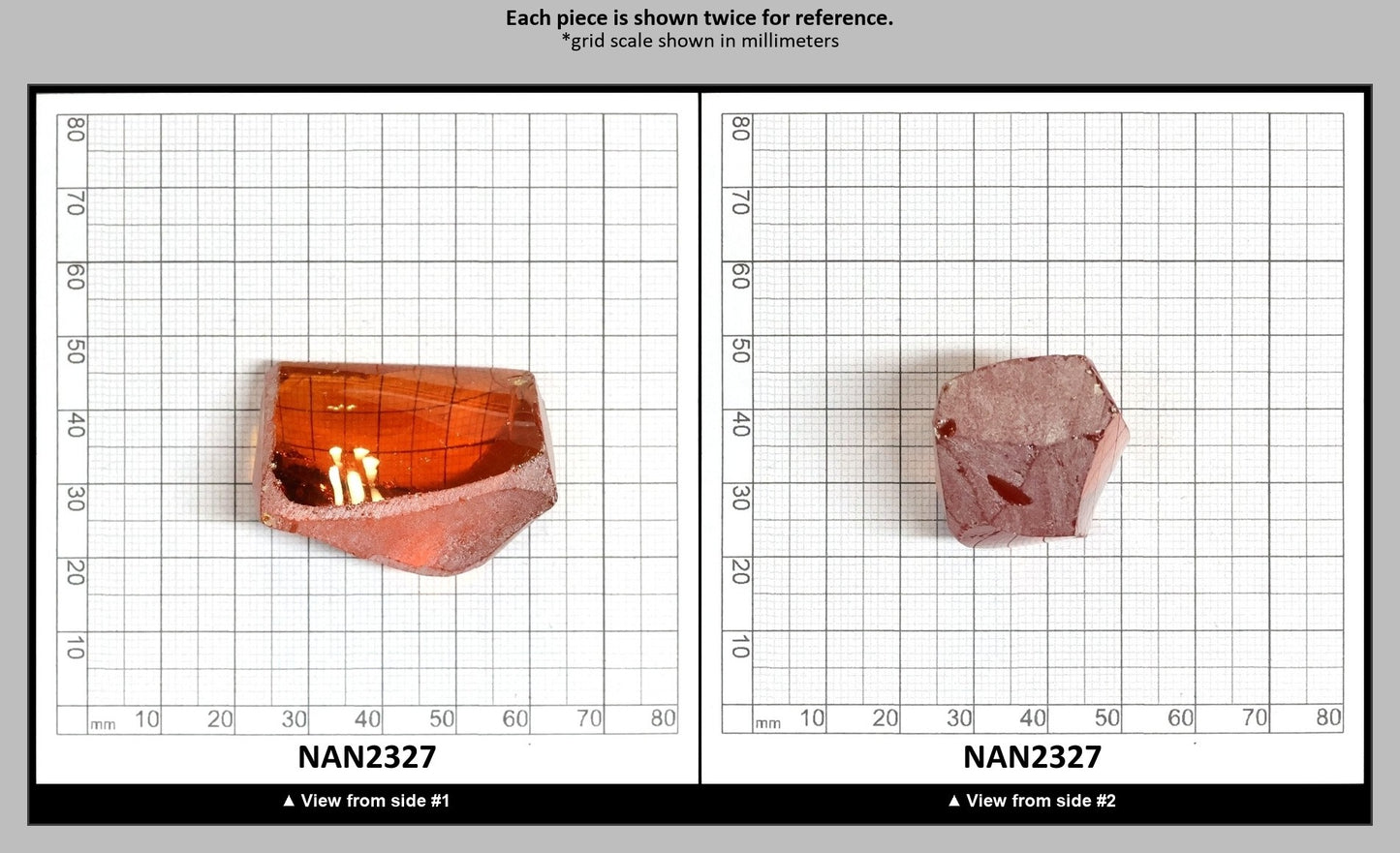 Nanosital Simulated Orange Lab Created Faceting Rough for Gem Cutting - #144 - Various Sizes : NAN2327