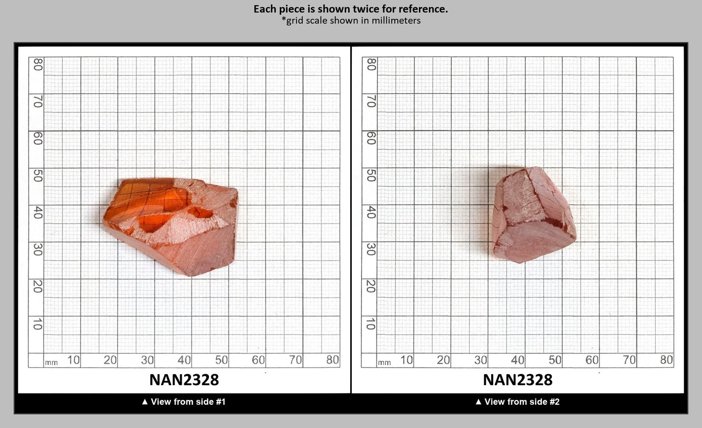 Nanosital Simulated Orange Lab Created Faceting Rough for Gem Cutting - #144 - Various Sizes : NAN2328