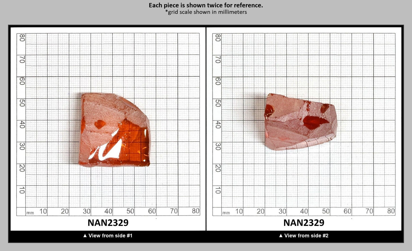 Nanosital Simulated Orange Lab Created Faceting Rough for Gem Cutting - #144 - Various Sizes : NAN2329