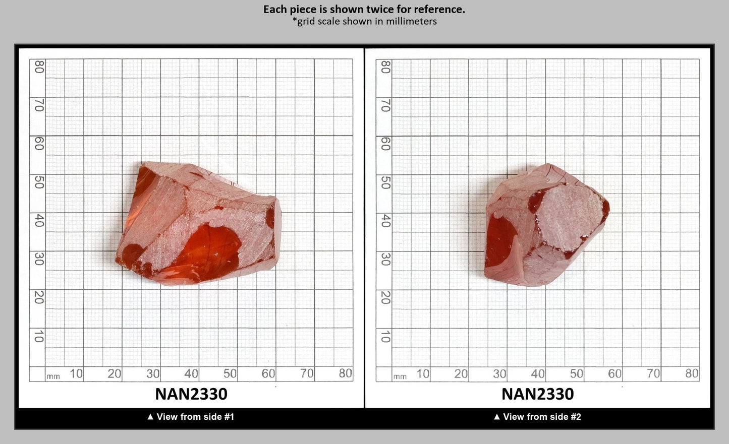 Nanosital Simulated Orange Lab Created Faceting Rough for Gem Cutting - #144 - Various Sizes : NAN2330