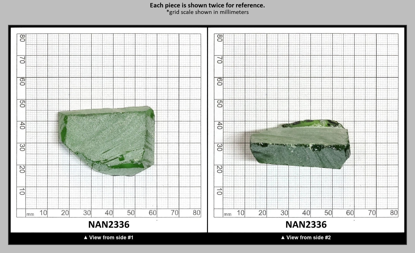 Nanosital Simulated Peridot Lab Created Faceting Rough for Gem Cutting - #172 - Various Sizes : NAN2336