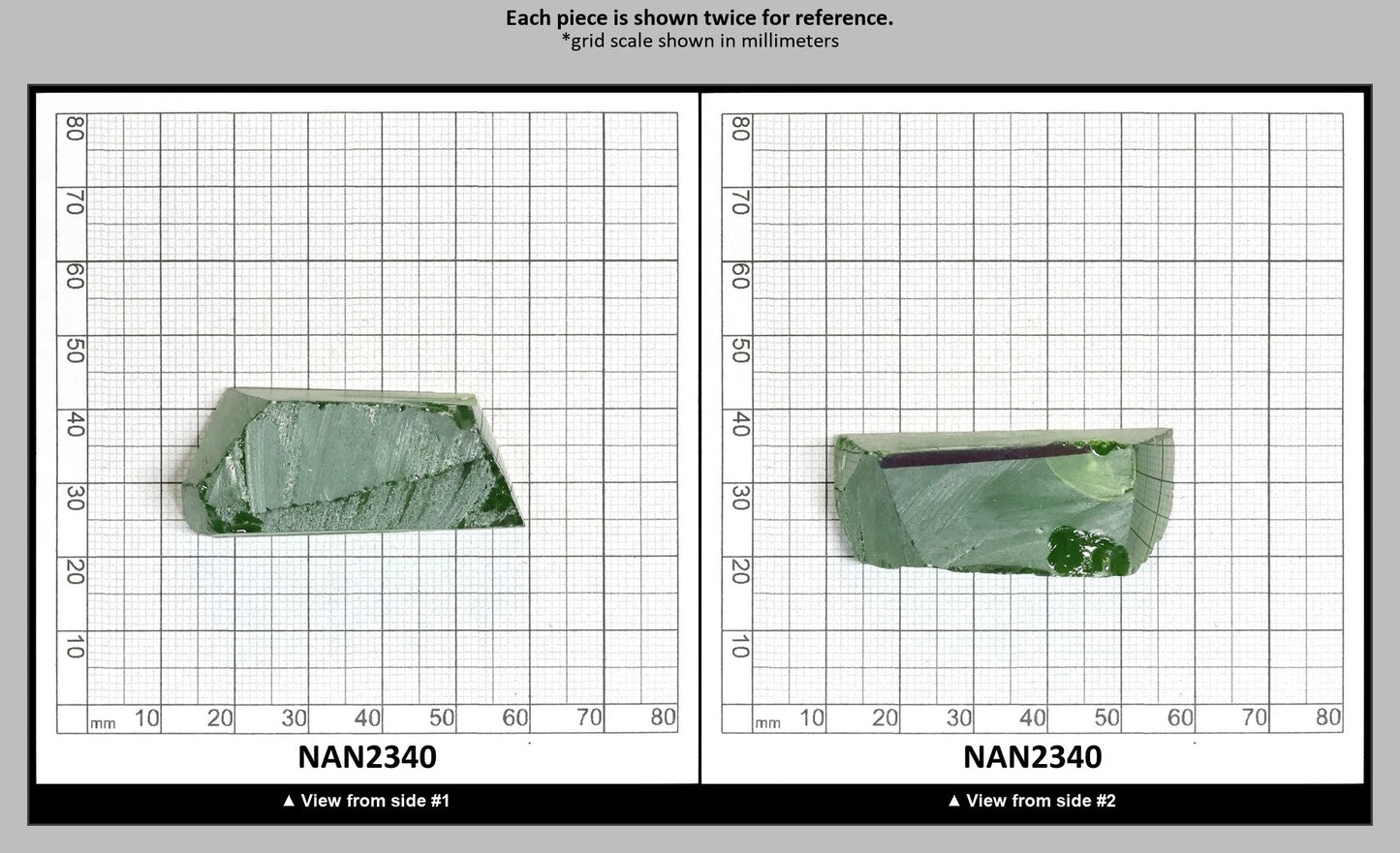 Nanosital Simulated Peridot Lab Created Faceting Rough for Gem Cutting - #172 - Various Sizes : NAN2340