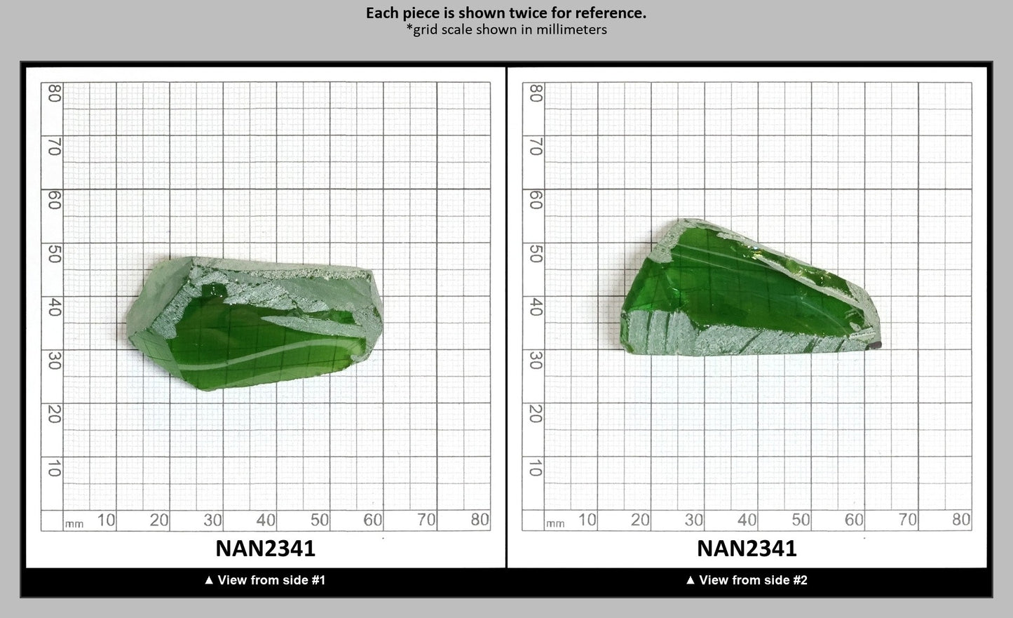 Nanosital Simulated Peridot Lab Created Faceting Rough for Gem Cutting - #172 - Various Sizes : NAN2341