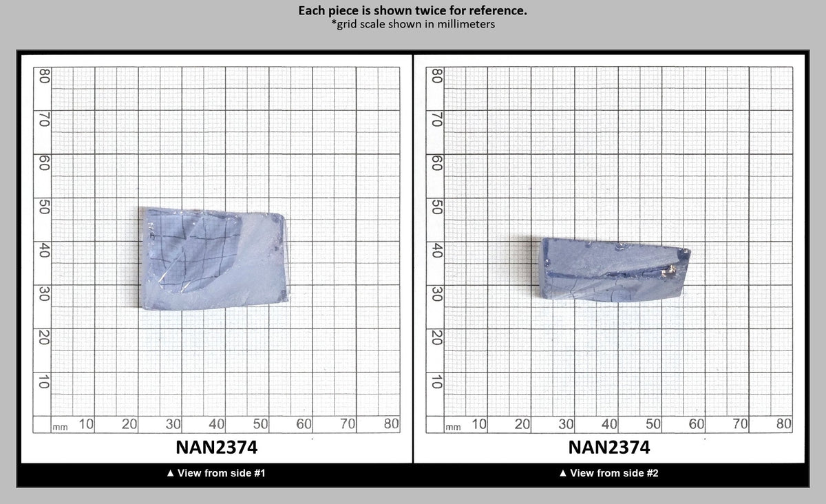 Nanosital Simulated Ice Blue Sapphire Lab Created Faceting Rough for Gem Cutting - #A-144 - Various Sizes : NAN2374