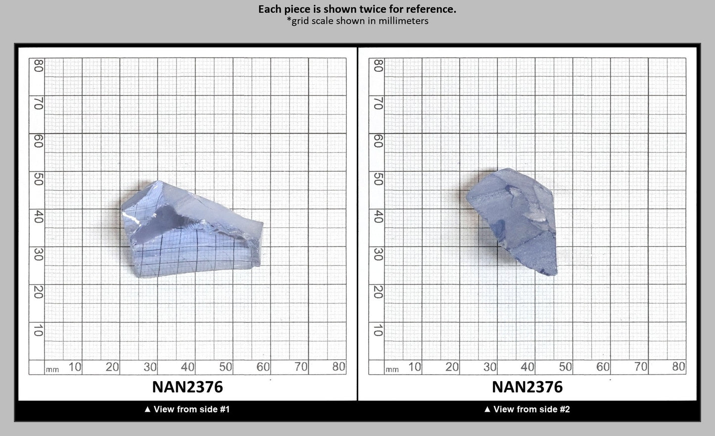 Nanosital Simulated Ice Blue Sapphire Lab Created Faceting Rough for Gem Cutting - #A-144 - Various Sizes : NAN2376