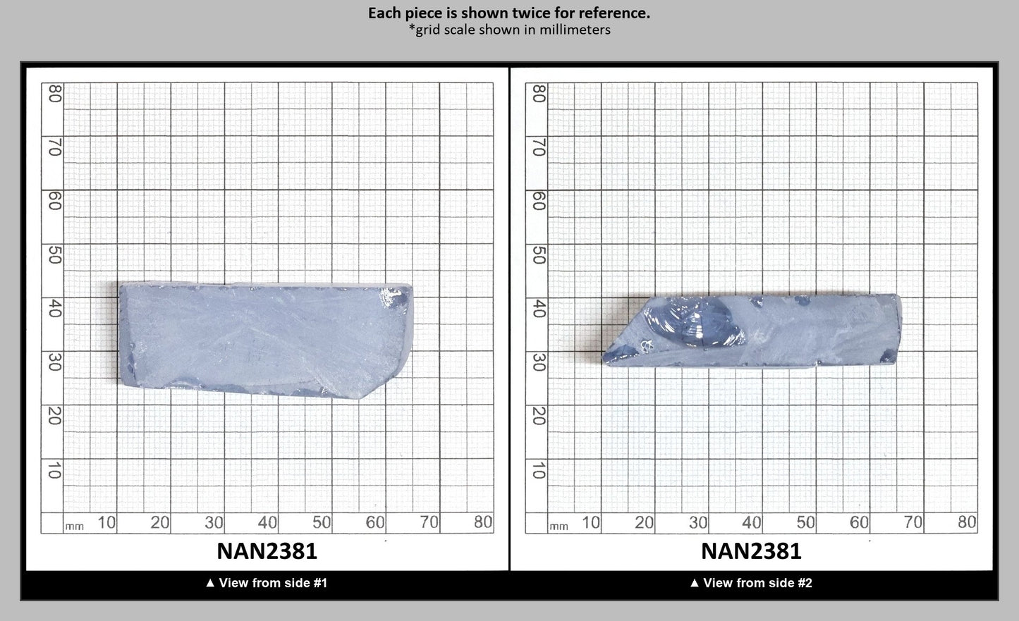 Nanosital Simulated Ice Blue Sapphire Lab Created Faceting Rough for Gem Cutting - #A-144 - Various Sizes : NAN2381