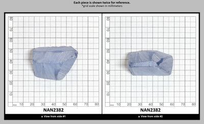 Nanosital Simulated Ice Blue Sapphire Lab Created Faceting Rough for Gem Cutting - #A-144 - Various Sizes : NAN2382