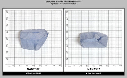 Nanosital Simulated Ice Blue Sapphire Lab Created Faceting Rough for Gem Cutting - #A-144 - Various Sizes : NAN2382